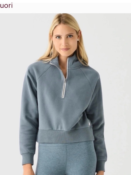 Vuori Tops - Vuori Women’s Blue Half-Zip Pullover Hoodie Sweatshirt small